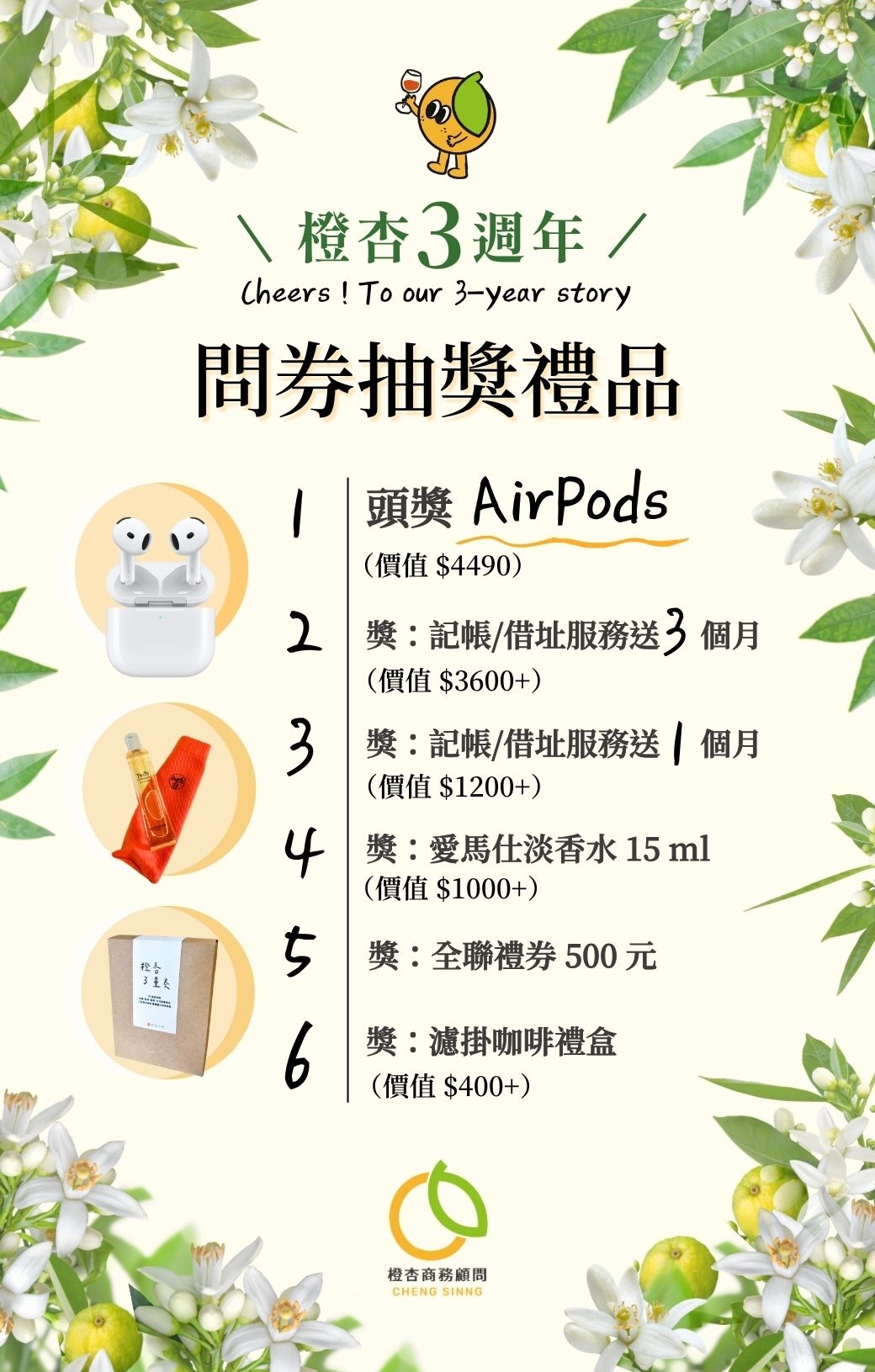 問券抽獎禮品